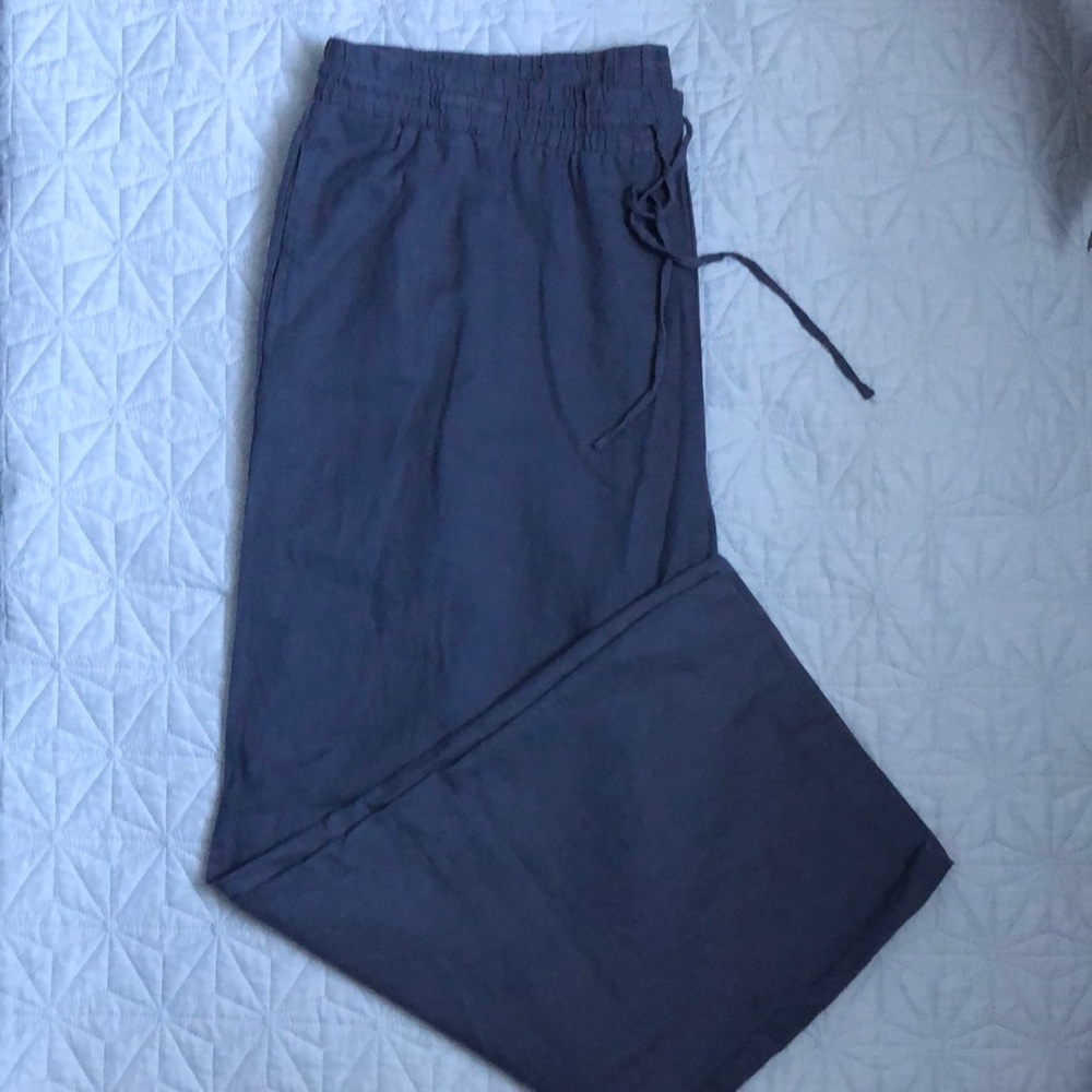 Linen jogger waist pants